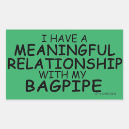Bedeutende Beziehung Bagpipe Rectangle Sticke Rechteckiger Aufkleber