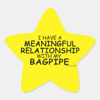 Bedeutende Beziehung Bagpipe Star Sticker