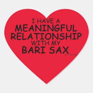 Bedeutende Beziehung Bari Sax Heart Sticker