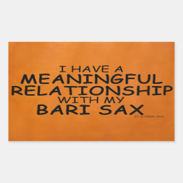 Bedeutende Beziehung Bari Sax rechteckiger Stick Aufkleber