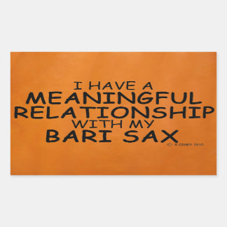 Bedeutende Beziehung Bari Sax rechteckiger Stick Aufkleber