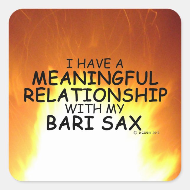 Bedeutende Beziehung Bari Sax Square Sticker (Vorderseite)