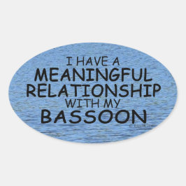 Bedeutende Beziehung Bassoon Oval Sticker