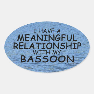 Bedeutende Beziehung Bassoon Oval Sticker