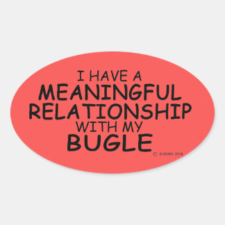 Bedeutende Beziehung Bugle Oval Sticker