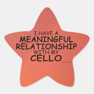 Bedeutende Beziehung Cello Star Sticker