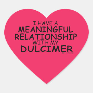 Bedeutende Beziehung Dulcimer Heart Sticker