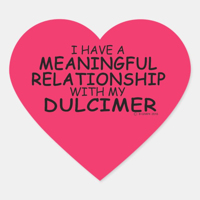Bedeutende Beziehung Dulcimer Heart Sticker (Vorderseite)