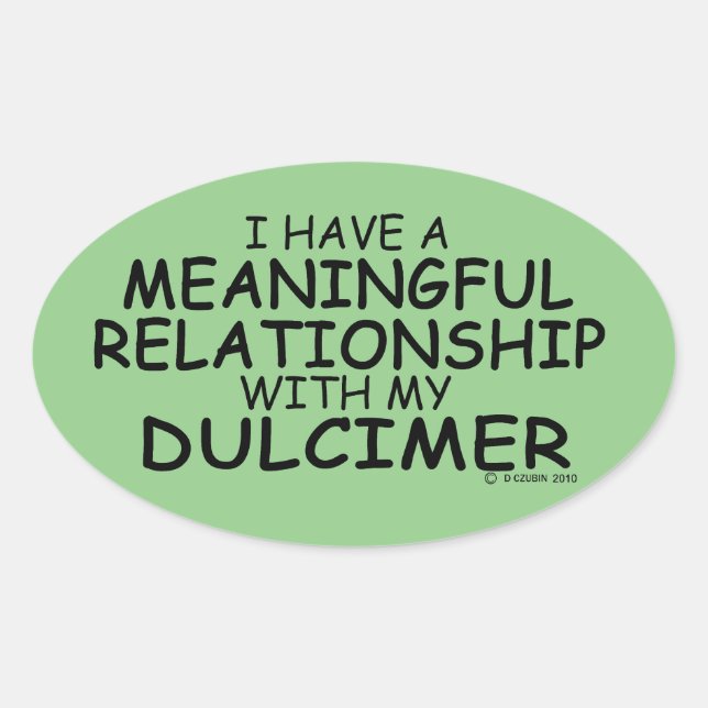 Bedeutende Beziehung Dulcimer Oval Sticker (Vorderseite)
