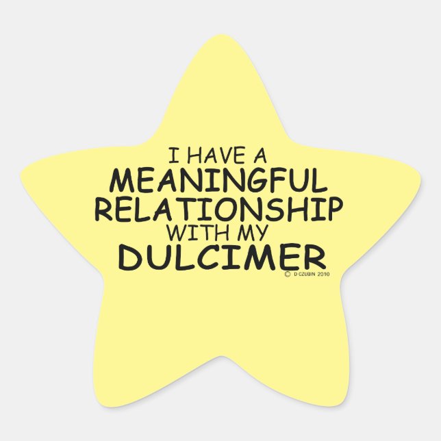 Bedeutende Beziehung Dulcimer Star Sticker (Vorderseite)