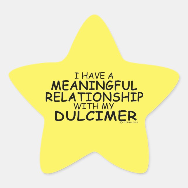 Bedeutende Beziehung Dulcimer Star Sticker (Vorderseite)