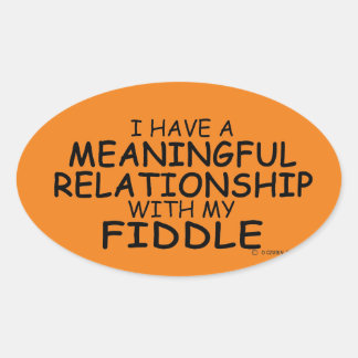 Bedeutende Beziehung Fiddle Oval Sticker