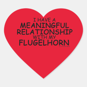 Bedeutende Beziehung Flugelhorn Heart Sticker