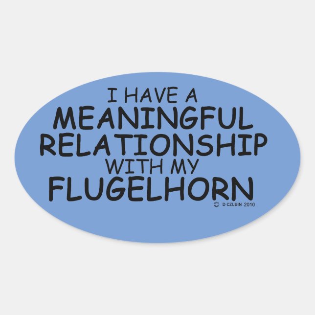Bedeutende Beziehung Flugelhorn Oval Sticker (Vorderseite)