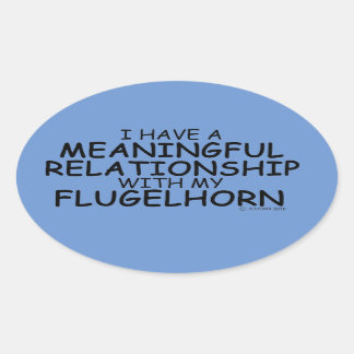 Bedeutende Beziehung Flugelhorn Oval Sticker