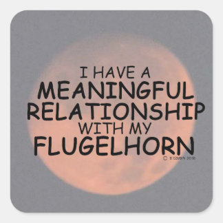 Bedeutende Beziehung Flugelhorn Square Sticker