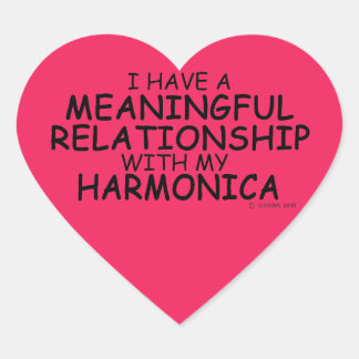 Bedeutende Beziehung Harmonica Heart Sticker