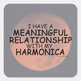Bedeutende Beziehung Harmonica Square Sticker