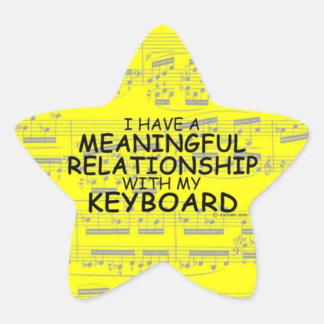 Bedeutende Beziehung Keyboard Star Sticker (Vorderseite)
