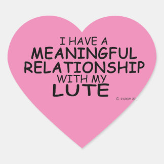 Bedeutende Beziehung Lute Heart Sticker