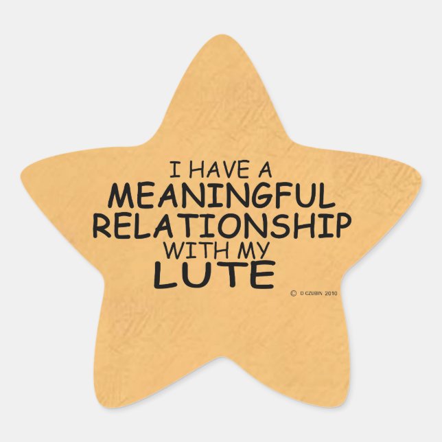 Bedeutende Beziehung Lute Star Sticker (Vorderseite)