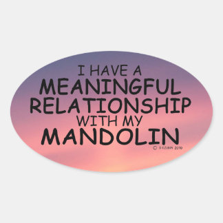 Bedeutende Beziehung Mandolin Oval Sticker