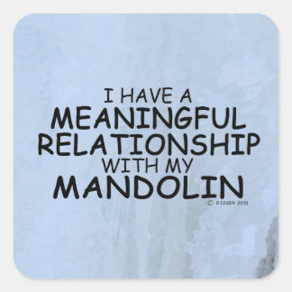 Bedeutende Beziehung Mandolin Square Sticker