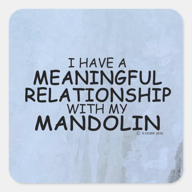Bedeutende Beziehung Mandolin Square Sticker (Vorderseite)