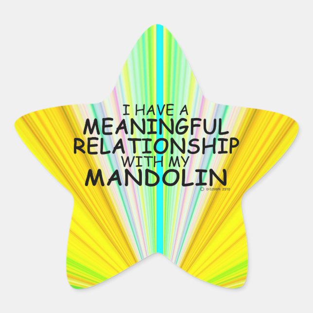 Bedeutende Beziehung Mandolin Star Sticker (Vorderseite)