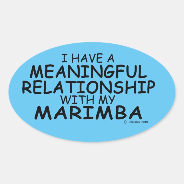 Bedeutende Beziehung Marimba Oval Sticker (Vorderseite)