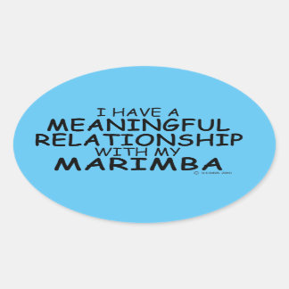 Bedeutende Beziehung Marimba Oval Sticker