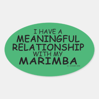 Bedeutende Beziehung Marimba Oval Sticker