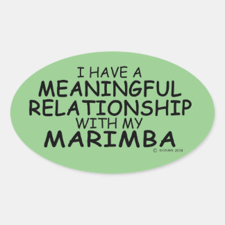 Bedeutende Beziehung Marimba Oval Sticker
