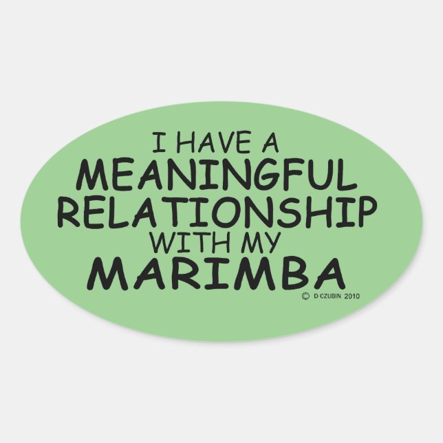 Bedeutende Beziehung Marimba Oval Sticker (Vorderseite)