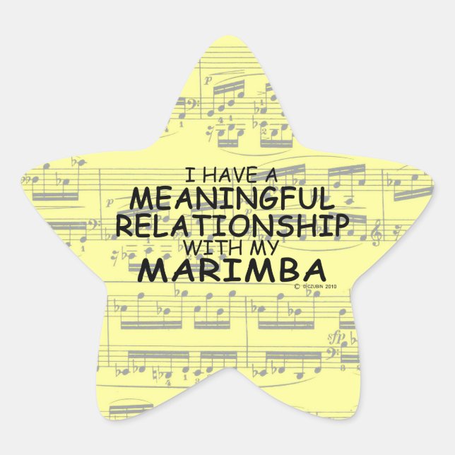 Bedeutende Beziehung Marimba Star Sticker (Vorderseite)