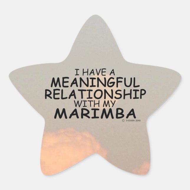 Bedeutende Beziehung Marimba Star Sticker (Vorderseite)