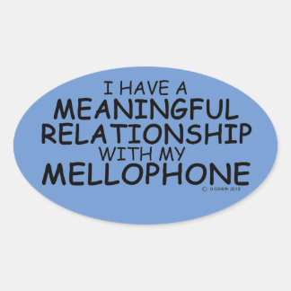 Bedeutende Beziehung Mellophone Oval Sticker