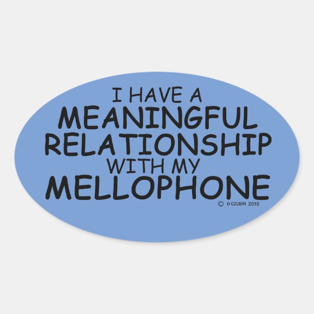 Bedeutende Beziehung Mellophone Oval Sticker (Vorderseite)