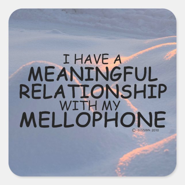 Bedeutende Beziehung Mellophone Square Sticker (Vorderseite)