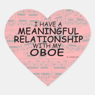 Bedeutende Beziehung Oboe Heart Sticker