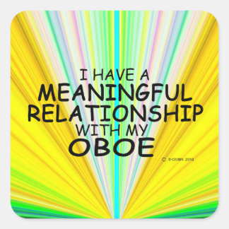 Bedeutende Beziehung Oboe Square Sticker