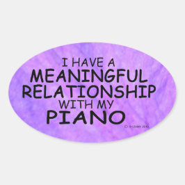 Bedeutende Beziehung Piano Oval Sticker