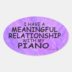 Bedeutende Beziehung Piano Oval Sticker