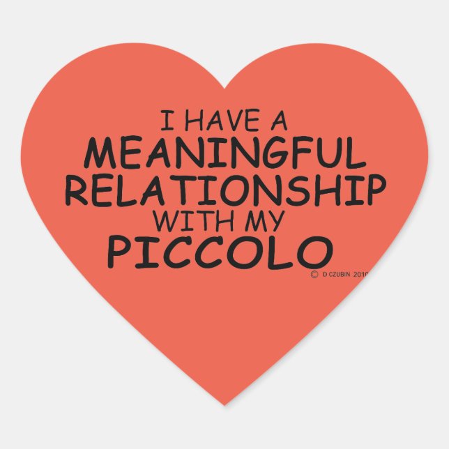 Bedeutende Beziehung Piccolo Heart Sticker (Vorderseite)