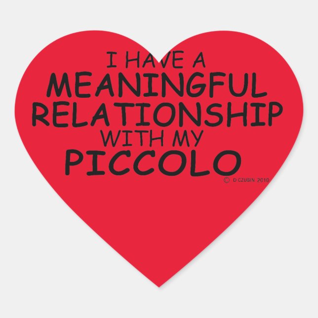 Bedeutende Beziehung Piccolo Heart Sticker (Vorderseite)