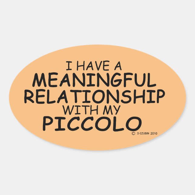 Bedeutende Beziehung Piccolo Oval Sticker (Vorderseite)