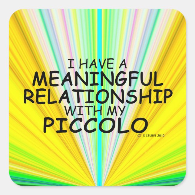 Bedeutende Beziehung Piccolo Square Sticker (Vorderseite)
