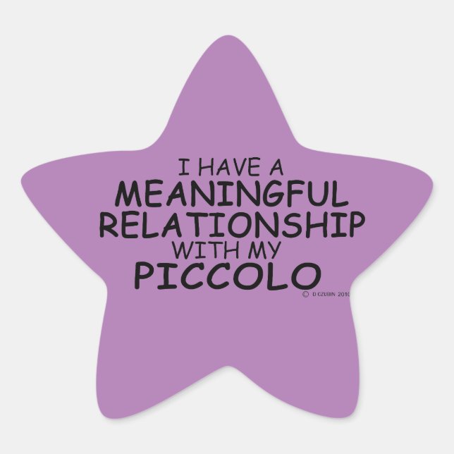 Bedeutende Beziehung Piccolo Star Sticker (Vorderseite)