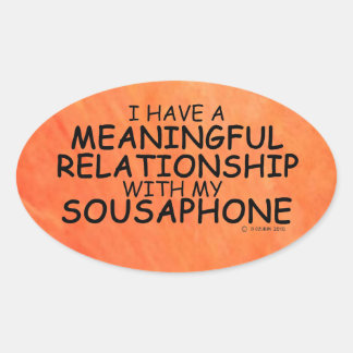 Bedeutende Beziehung Sousaphone Oval Sticker