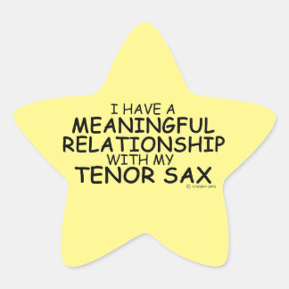 Bedeutende Beziehung Tenor Sax Star Sticker